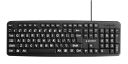 GEMBIRD KLAWIATURA STANDARDOWA USB Z LITERAMI DLA SENIORA (DUŻE LITERY) CZARNA