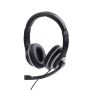 GEMBIRD MHS-03-BKWT Stereo headset with microphone black color with white ring