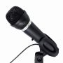 GEMBIRD MIKROFON POJEMNOŚCIOWY BIURKOWY MIC-D-04 PODSTAWKA NA BIURKO, WŁĄCZNIK/WYŁĄCZNIK, CZARNY