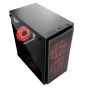 GEMBIRD OBUDOWA FORNAX 950R MIDI-TOWER (2X USB 3.0, HD AUDIO, 3X FAN CZERWONY) CZARNA