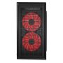 GEMBIRD OBUDOWA FORNAX 950R MIDI-TOWER (2X USB 3.0, HD AUDIO, 3X FAN CZERWONY) CZARNA