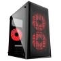 GEMBIRD OBUDOWA FORNAX 950R MIDI-TOWER (2X USB 3.0, HD AUDIO, 3X FAN CZERWONY) CZARNA