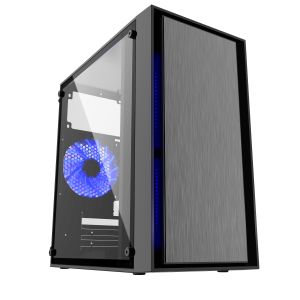GEMBIRD OBUDOWA FORNAX 960B MIDI-TOWER (2X USB 3.0, HD AUDIO, 3X FAN NIEBIESKI) CZARNA