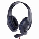 GEMBIRD SŁUCHAWKI GAMING GHS-05-B CZARNO-NIEBIESKIE, MIKROFON, REGULACJA GŁOŚNOŚCI