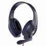 GEMBIRD SŁUCHAWKI GAMING GHS-05-B CZARNO-NIEBIESKIE, MIKROFON, REGULACJA GŁOŚNOŚCI