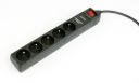 Gembird SPF5-C-15 surge protector 5 AC outlet(s) 250 V 4.5 m Black