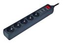 Gembird SPG5-C-5 power extension 1.5 m 5 AC outlet(s) Black