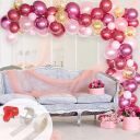 Girlanda balonowa 120 balonów – ciemnoróżowa / rose gold