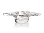 Glass candle holder LEAF 12,5x8,5cm