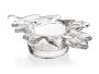 Glass candle holder LEAF 12,5x8,5cm