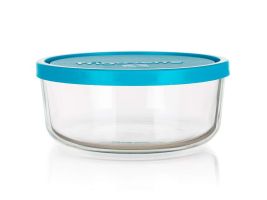 Glass container FRIGOVERRE 900ml blue lid