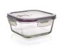 Glass food container Lora 300ml - maroon lid