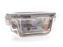 Glass food container Lora 300ml - maroon lid