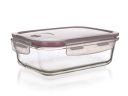 Glass food container Lora 950ml - maroon lid