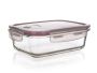 Glass food container Lora 950ml - maroon lid