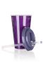 GLITTERS double wall travel mug 500 ml, purple