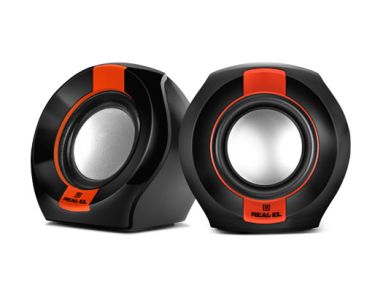 Głośniki REAL-EL S-50 (aktywne,6W, black/red)