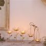 Golden decorative candlestick - one hanging basket