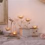 Golden decorative candlestick - one hanging basket