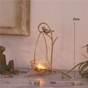 Golden decorative candlestick - one hanging basket