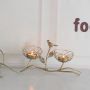  Golden decorative candlestick - two baskets, pattern II