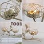  Golden decorative candlestick - two baskets, pattern II