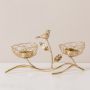  Golden decorative candlestick - two baskets, pattern II