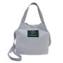 Gray fabric messenger bag