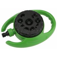 Green garden sprinkler, 9 functions, rain shower