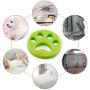 Green paw for cleaning clothes from animal hair