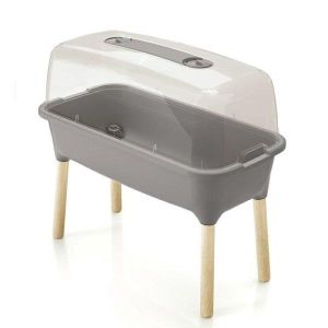 Greenhouse RESPANA PLANTER WOOD HIGH SET - Grey
