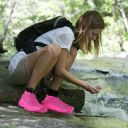 Gumowe wodoodporne ochraniacze na buty rozmiar "35-39" - ciemnoróżowe