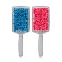 Hairbrush with microfiber bristles - blue