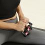 Hand-held body massager with 2 rollers - black and pink