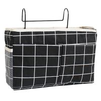 Hanging bed storage organizer - black
