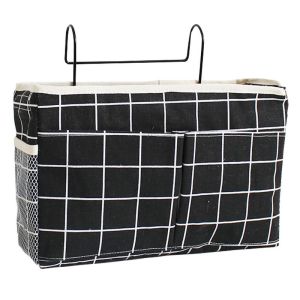 Hanging bed storage organizer - black