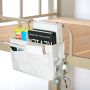 Hanging bed storage organizer - dark gray