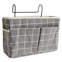 Hanging bed storage organizer - dark gray