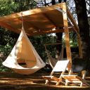 Hanging cocoon / tent - beige, 150 x 150