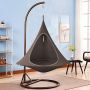 Hanging cocoon / tent - dark brown, 150 x 150
