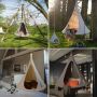 Hanging cocoon / tent - dark brown, 150 x 150
