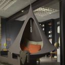 Hanging cocoon / tent - dark brown, 180 x 150