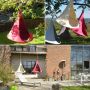 Hanging cocoon / tent - dark pink, 150 x 150