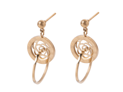 Hanging earrings Xuping circles - gold