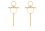 Hanging earrings Xuping wheels - gold