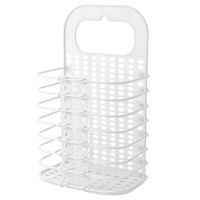 Hanging laundry basket - white