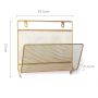 Hanging newspaper holder - golden