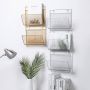 Hanging newspaper holder - golden