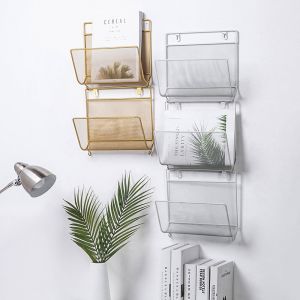 Hanging newspaper holder - white