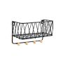 Hanging shelf with hangers - black, 25.5 cm